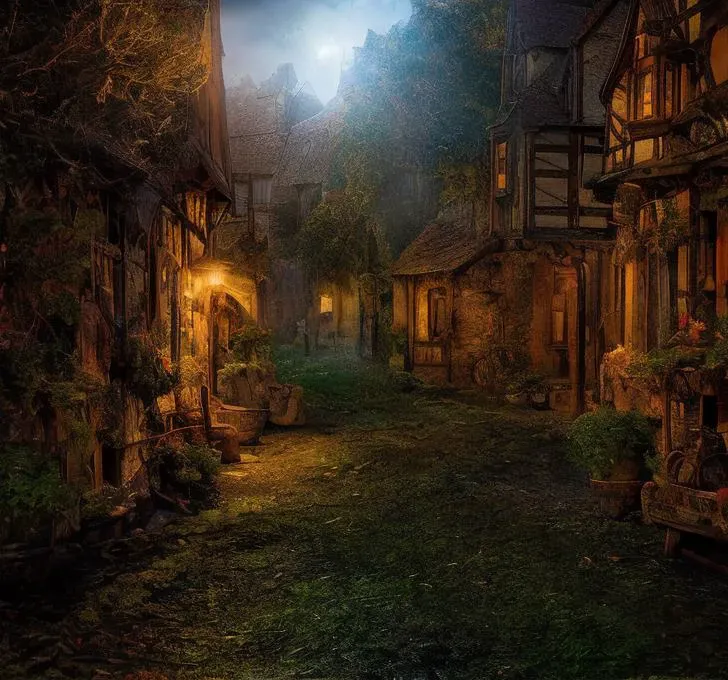 (masterpiece:1.2), (best quality,:1.2), 8k, HDR, ultra detailed, ((photorealistic)), perfect anatomy, professional light, cinematic lighting, fashion photography, ambient lighting,<lora:detail_slider_v4:3>, a realistic medieval fantasy town, daytime, sinister mood, <lora:FantasySettlement-10:1>, epiCPhoto