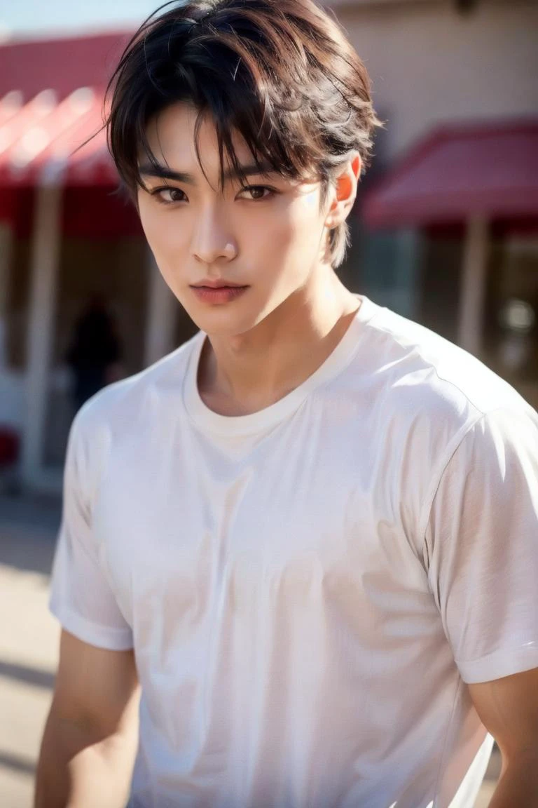 masterpiece, best quality, UHD, 8K, realistic, (photorealistic), (extremely Highly detailed photo:1.2), detailed eyes, detailed eyebrows, balanced eyes, (milky white skin),
1boy, looking at viewer, short hair, upper body, cowboy shot,
outdoors, street, shop,
<lora:add_detail:1><lyco:husbandoLocon_v33:0.3> <lyco:gayboy-000005:0.7>