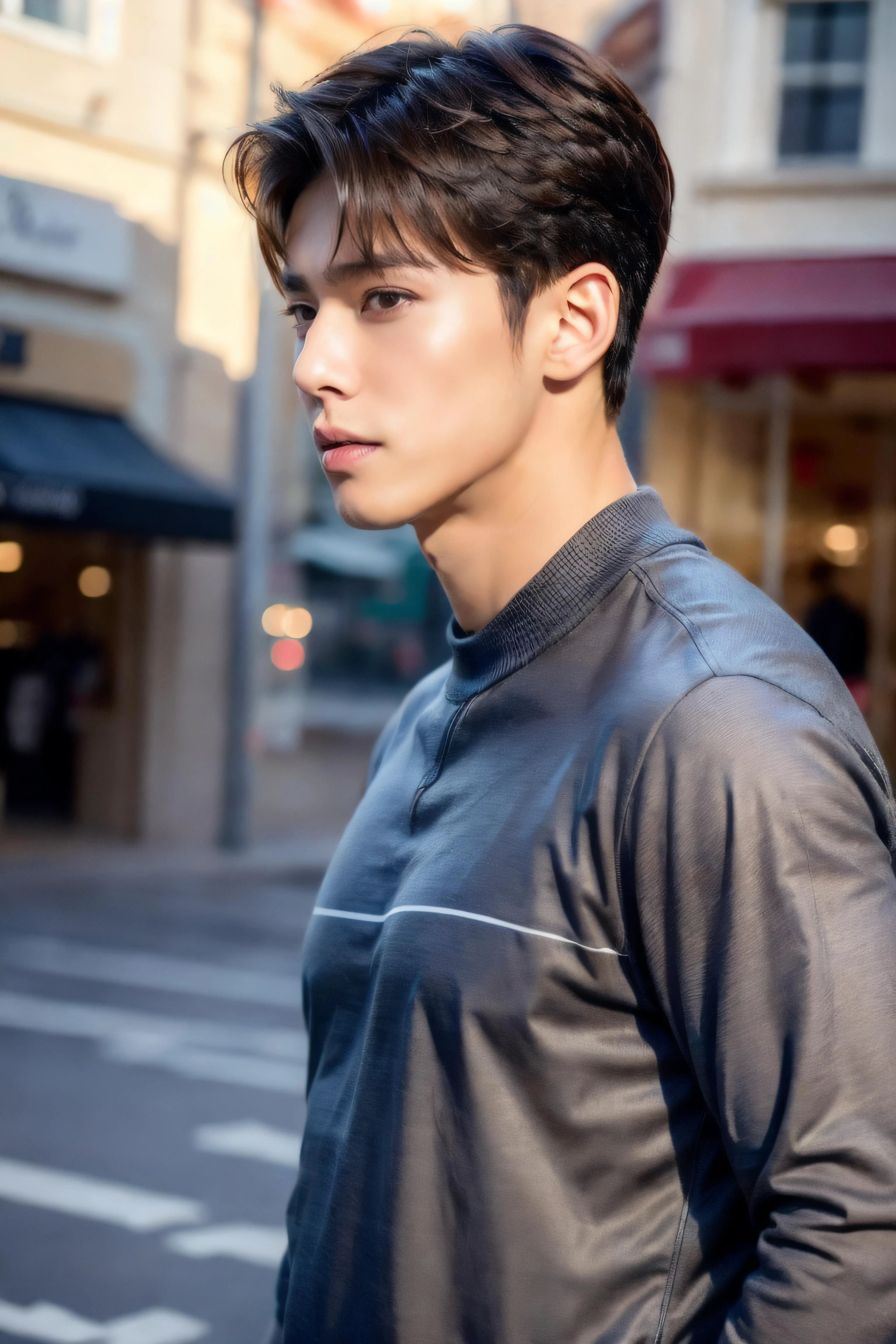 masterpiece, best quality, UHD, 8K, realistic, (photorealistic), (extremely Highly detailed photo:1.2),1boy, solo,upper body,cowboy shot,outdoors,street,shop, <lora:add_detail:1>, <lora:gayboy-000005:0.7>, <lora:husbandoLocon_v33:0.3>