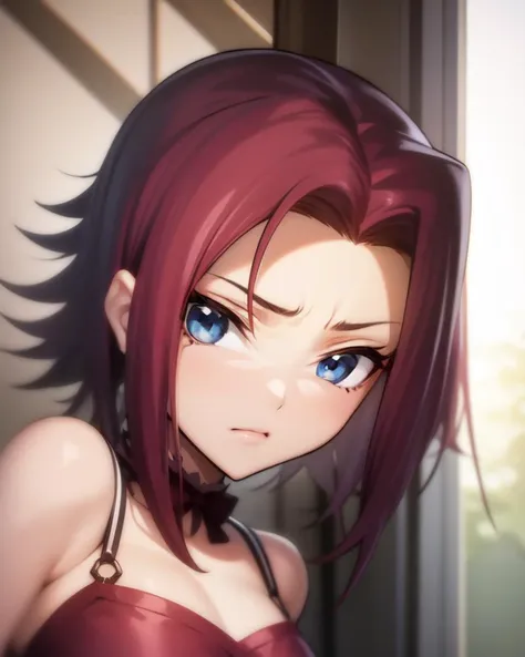 <lyco:Kallen-Stadtfeld-NAI-LyCORIS:1.0> 
kstf, 1girl, portrait, short red hair, blue eyes