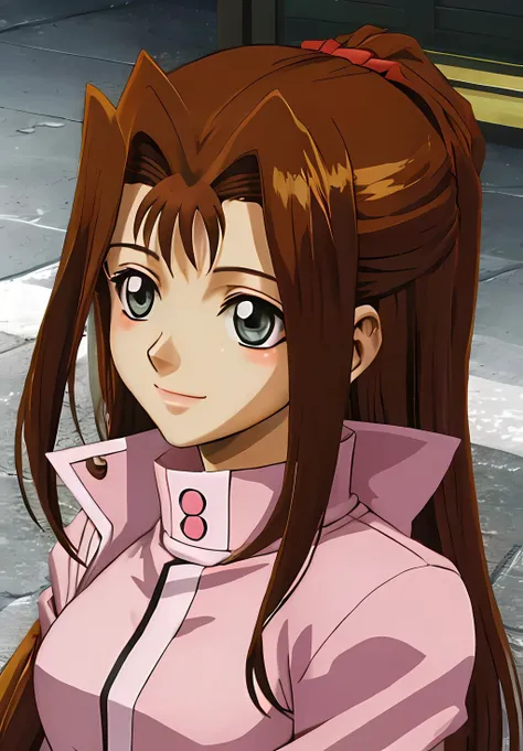 <lora:YuGiOh:1.0>, Shizuka, solo, smile,