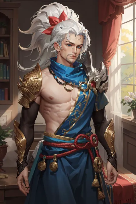 (masterpiece, best quality), intricate details,
<lora:ys2:0.8> ys,1boy, pectorals, ponytail,