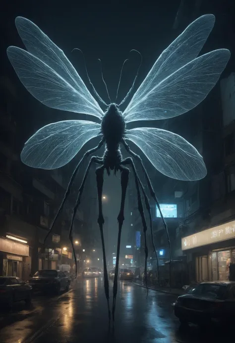 DonMN1gh7XL night,moonlit, huge swift vascular elegant arachnid person, multipedal trimanual, plantigrade appendages, multi-tailed, long-tailed, exoskeleton, furry ears, fairy wings, # # beige,, jungle, city siren, postmodernism, wind, procedural generation, re engine, realist, drip paint, abstract, silhouette animation, clear scene, hd, daring, euphony # f/1.4, shutter speed 1/4000 sec, iso12800, white balance fluorescent, exposure compensation "-3.0 ev", shutter priority shooting mode, symmetry and balance, focus mode single, partial metering" <lora:myLora\DonMN1gh7XL-000006:1.0>,