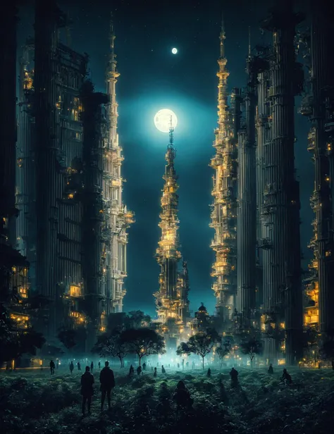 masterpiece, awesome quality, hyper detailed, DonMN1gh7 night, moonlit, brainwave, behavioral economics, social psychology, long-term potentiation (ltp), joyful,neurological,concentrated, <lora:DonMN1gh7:0.8>