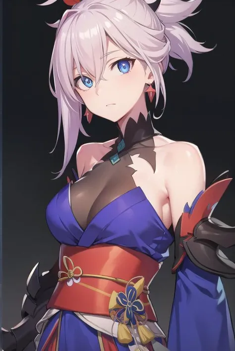 miyamotomusashi, <lora:miyamotomusashitest:1>, miyamoto musashi, asymmetrical hair, blue eyes, earrings, hair ornament, pink hair, ponytail, sidelocks,
BREAK bare shoulders, blue kimono, detached sleeves, elbow sleeve, japanese clothes, kimono, obi, sash, sleeveless, sleeveless kimono,,
BREAK outdoors, city,
BREAK looking at viewer,
BREAK <lora:GoodHands-vanilla:1>, (masterpiece:1.2), best quality, high resolution, unity 8k wallpaper, (illustration:0.8), (beautiful detailed eyes:1.6), extremely detailed face, perfect lighting, extremely detailed CG, (perfect hands, perfect anatomy),