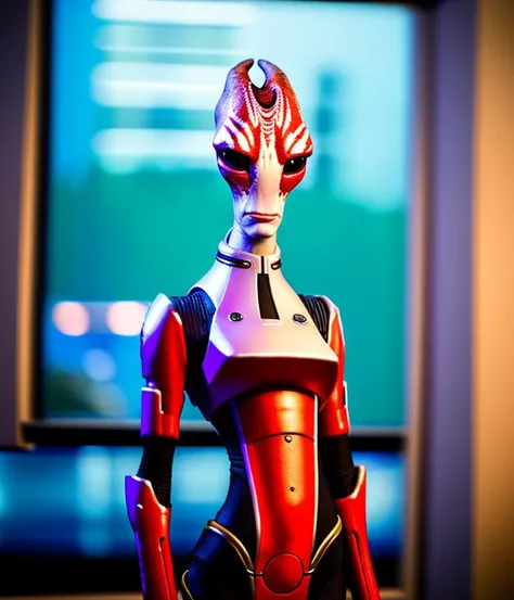 RAW photo, 8k uhd, dslr, soft lighting, high quality, film grain, Fujifilm XT3, (salarian woman)