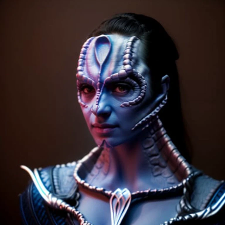 RAW photo, cardassian woman, (high detailed skin), 8k uhd, dslr, soft lighting, high quality, film grain, Fujifilm XT3