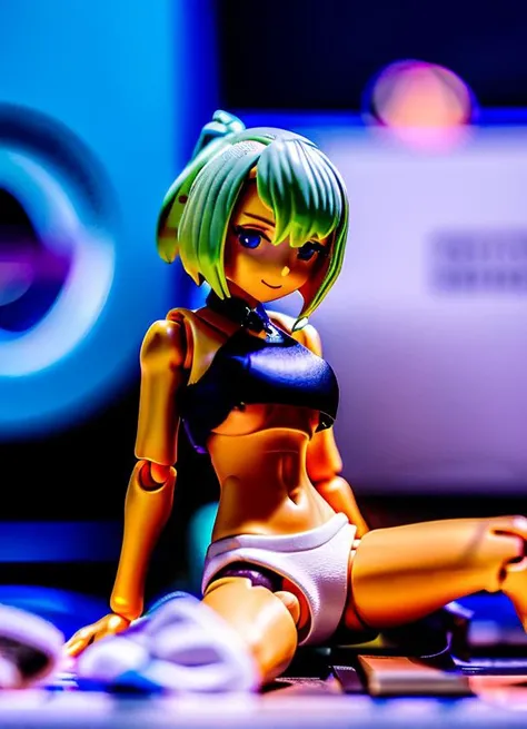 (poseable doll), underboob, scantily clad, RAW photo, 8k uhd, dslr, soft lighting, high quality, film grain, Fujifilm XT3
