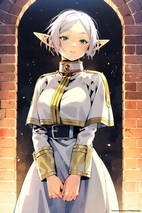 (best quality:1.2), 1girl, elf, standing, breasts, short hair, <lora:frieren-10:0.8> frieren, fantasy, (scenery:0.5), <lora:tsukasa_3_locon:0.8>