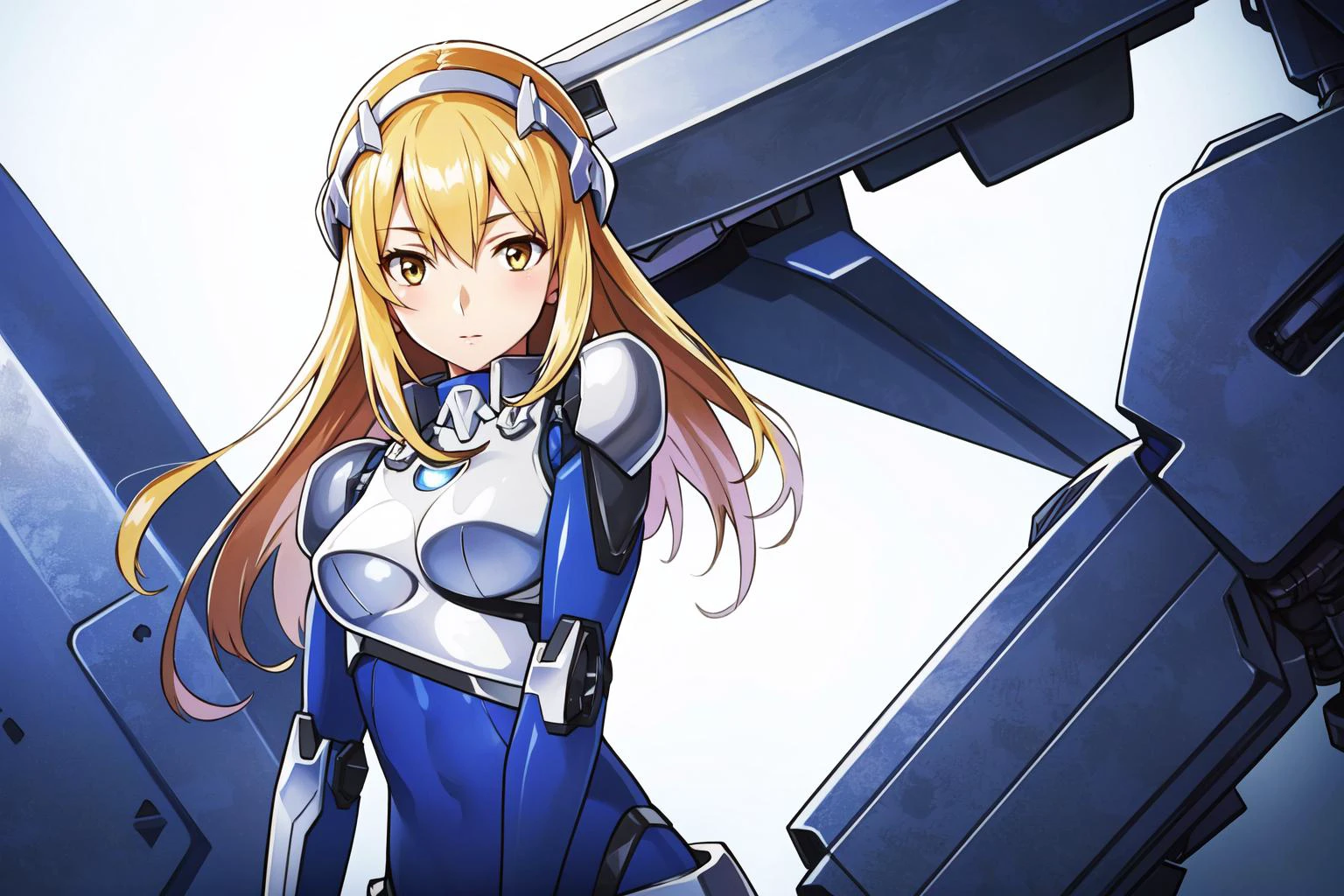 best quality, intricate details,
<lora:aisWallenstein_v1:0.8> aiz wallenstein, 1girl, mecha_musume, headgear, mechanical_arms, bodysuit,