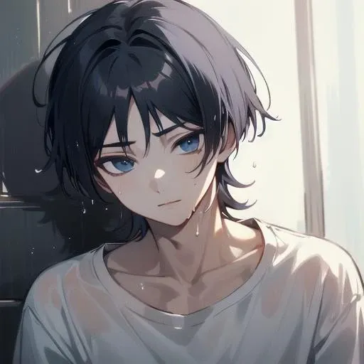 masterpiece, best quality, 1boy, male focus, solo, <lora:wanderer-08:0.8>, detailed face, casual clothes, white wet shirt,