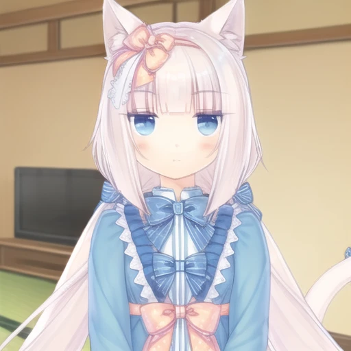 masterpiece, best quality ,<lora:xiangzilan-Version.3:1.5> , cat_ears, animal_ears, animal ear fluff , hair ear, cat tail,