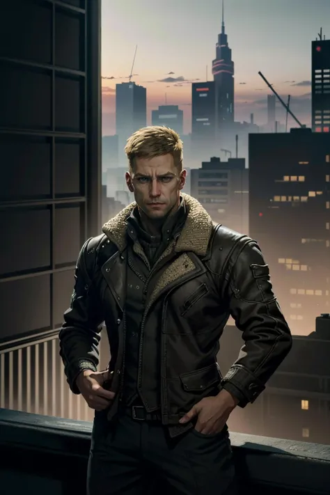 ((masterpiece, best quality))
<lora:WolfensteinBlazkowicz:0.8>
WolfensteinBlazkowicz, 1boy, solo, short hair, looking at viewer, On a sophisticated city rooftop, dressed in a sharp blazer, with the skyline as the backdrop, at night