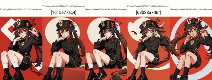 (masterpiece, best quality), intricate details,
1girl, <lora:hutaotest:0.8> hutao, brown hair, long hair, symbol-shaped pupils, (red eyes:1.3), twintails, flower-shaped pupils,, black footwear, black headwear, black nails, black shorts, fingernails, hat, hat flower, long sleeves, shoes, shorts, socks, white socks,