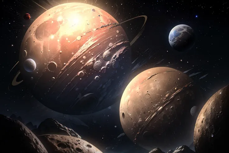 (Masterpiece, Best Quality:1.3), highres, (8k resolution), <lora:MADGOD:0.8>, (ultra-detailed portrait:1.1), madgod, stop motion, horror, sky, ((no humans)), moon, star (sky), scenery, space, (planet), earth (planet), photorealistic, (details:1.2), volumetric lighting