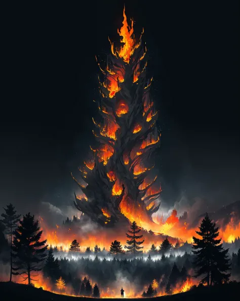 (Masterpiece, best quality:1.4),highly detailed, high quality, 8k, ultra-detailed, UHDR, 800mm lens, (no humans:1.2), sharp focus, dynamic landscape, epic, fantasy art, fantasy landscape, mythical realm of magic and splendor, wyvern, (straight-on, fire in foreground, (Dark, dark theme:1.3),  imposing, looking at viewer, scales, gold, forest, world of various colors, fantastic, leaves blowing in the wind, flowers, beautiful, ethereal, (((deep depth of field))), volumetric lighting, ancient elven architecture, ((intricate details, intricate design)), [waterfall:0.4], (shadow), perfect composition, (((extremely detailed))), insanely detailed, [bloom0.5]