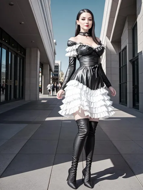 documentary of mistress woman,standing,full body,xyzromoutfit01,sunny day in ferris wheel,cute , furry , expressive , by Seth Casteel , Carli Davidson , Rachael Hale McKenna, Kaylee Greer, Sophie Gamand","scary, ugly, boring ,<lora:168_xyzRomOutfit01:0.8>