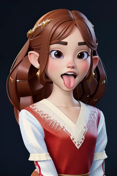 1girl, 8k portrait of beautiful girl with brown hair, (ahegao,rolling eyes,tongue out,:1.1),thin lips, intricate, elegant, highly detailed, majestic, digital photography, art by artgerm and ruan jia and greg rutkowski, (masterpiece, sidelighting, finely detailed beautiful eyes: 1.2), hdr,
