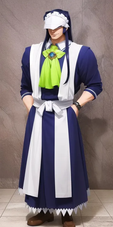 <lora:KamenNoMaidGuy:0.6>, KamenNoMaidGuy, solo, standing, masterpiece, best quality, detailed face, detailed eyes, highres,