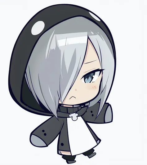 Bomarcus, chibi, 1boy, white background, gray hair
<lora:bofuri_extract_convP01_linearP04:1>
