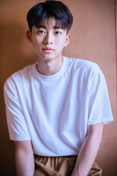 looking at viewer,young asian male,, 8K,masterpiece, best quality:1.2,ultrahigh-res,