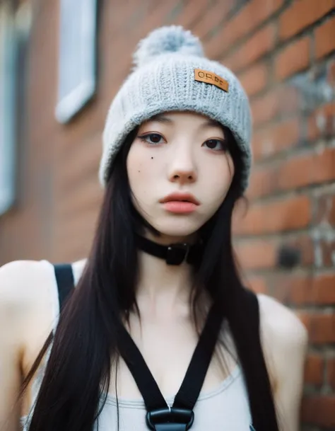 <lora:DetailedEyes_xl_V2:1>,<lora:neg4all_bdsqlsz_xl_V7:1>,SDS_girl,ulzzang,ffffound,
Thorough,analog style,eye focus,highest quality,(highly detailed skin),photo of a exquisitely beautiful pale skin punk Dutch girl,21yo,(wearing harness, and beanie),perfect face,alluring eyes,[seductive makeup],skin pores,(piercing:0.5),indoor,messy bedroom,(bokeh:0.6),sharp focus,dappled lighting,(backlighting:0.7),film grain,photographed on a Sony A7R IV,18mm F/1.7 cine lens,(highly detailed, intricately detailed),8k,HDR,seductively posing,front view,(uppper body:0.9),