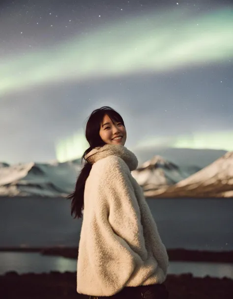 <lora:DetailedEyes_xl_V2:1>,<lora:neg4all_bdsqlsz_xl_V7:1>,SDS_girl,ulzzang,ffffound,
aurora,glacier,out of focus,heartfelt happiness,a woman poses for a photo in iceland,a very detailed sky,shooting by sony g master,national geographic,