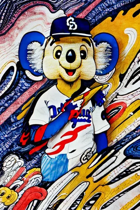 (illustration:1.5), (colorful), doala, mascot ,baseball cap, (upper body:1.4), Baseball uniform, (dynamic pose:1.3),<lora:Doala-100epochs-V1:1.0>
(abstract background:1.5),expressionism, digital art, colorful background,
<lora:mucha:1>