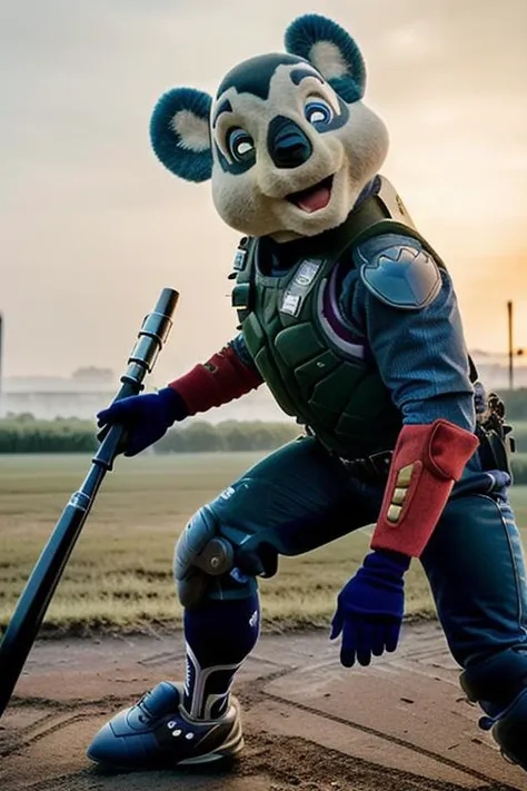 The still features the (plus-size:1. 5) mascot in a dynamic pose, doala, baseball cap,baseball uniform,open mouth,running, <lora:Doala-100epochs-V1:1>
The scene is inspired by the cyberpunk aesthetic of moviee Blade Runner, mixed with the high-tech action of Starship Troopers and Dredd, and the imaginative world-building of Pixar and Buzz Lightyear. Directed by Ridley Scott and Ava DuVernay, this movie promto be a thrilling and visually stunning adventure
