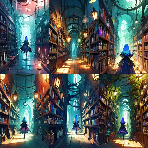 (otherworldly, otherworldly atmosphere, otherworldly appearance), highly insanely detailed, masterpiece, top quality, best quality, highres, 4k, 8k, RAW photo, Caribbean, dark tunnel,
girl, soloo, At the town's mystical apothecary, glass vials filled with iridescent potions lined the shelves, while the aroma of enchanted herbs wafted through the air., from below, (back focus:1.2), back, <lora:style-1-v4-200:0.6>,
<lora:architecture-v4:0.6>, (fantasy world)