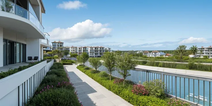 whtBldng, coastal town, small houses, balconies, flower pots, sea view, staircase, blue sky, white clouds BREAK ([detailed|intricate|complex|various]:0.5) <lora:WhiteBuildings:0.8>