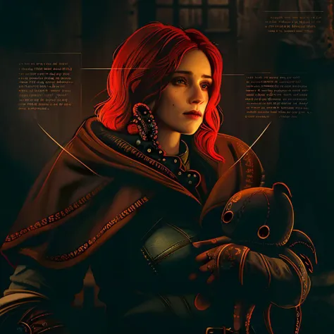 WTriss, (WTriss has an octopus plushie in is hand:1.3), (style-swirlmagic:0.8), solo, upper body, looking away, detailed background, detailed face, (victorian theme:1.1), false confidence, investigator of the unknown, tattered adventuring gear, gloves, dark color scheme, ancient apocalyptic prophecy,,psychological struggle, antique glyphs, shadowy tendrils in background, low light, early 20th century mysterious Lovecraftian atmosphere, realistic:1.3 <lora:WTriss:0.75>, <lora:TeddyBear:0.4>,  <lora:J_diagram:0.8>, bioluminescent,