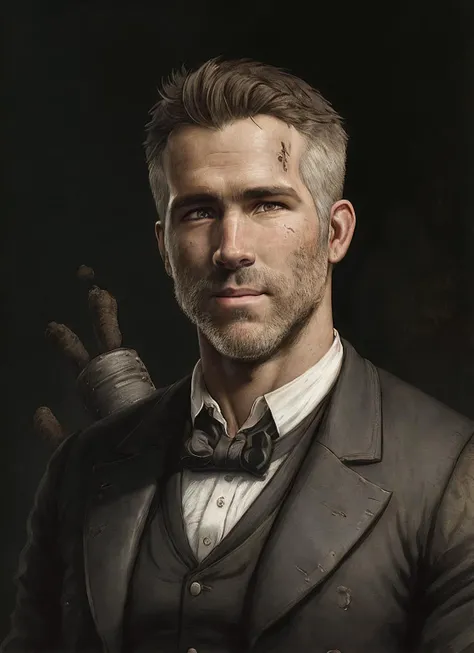 a portrait of sks person coal miner in 19th century, beautiful painting with highly detailed face by greg rutkowski and magali villanueve, <lora:locon_ryan_v1_from_v1_64_32:1.3>