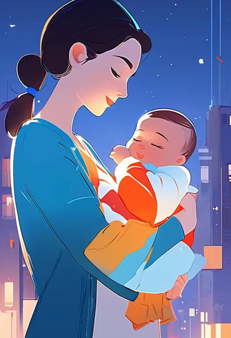 Mother cradling a ,  art by Pascal Campion,  art by Atey Ghailan,  art by Joelle Jones style