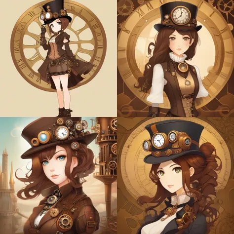 1girl, steampunk