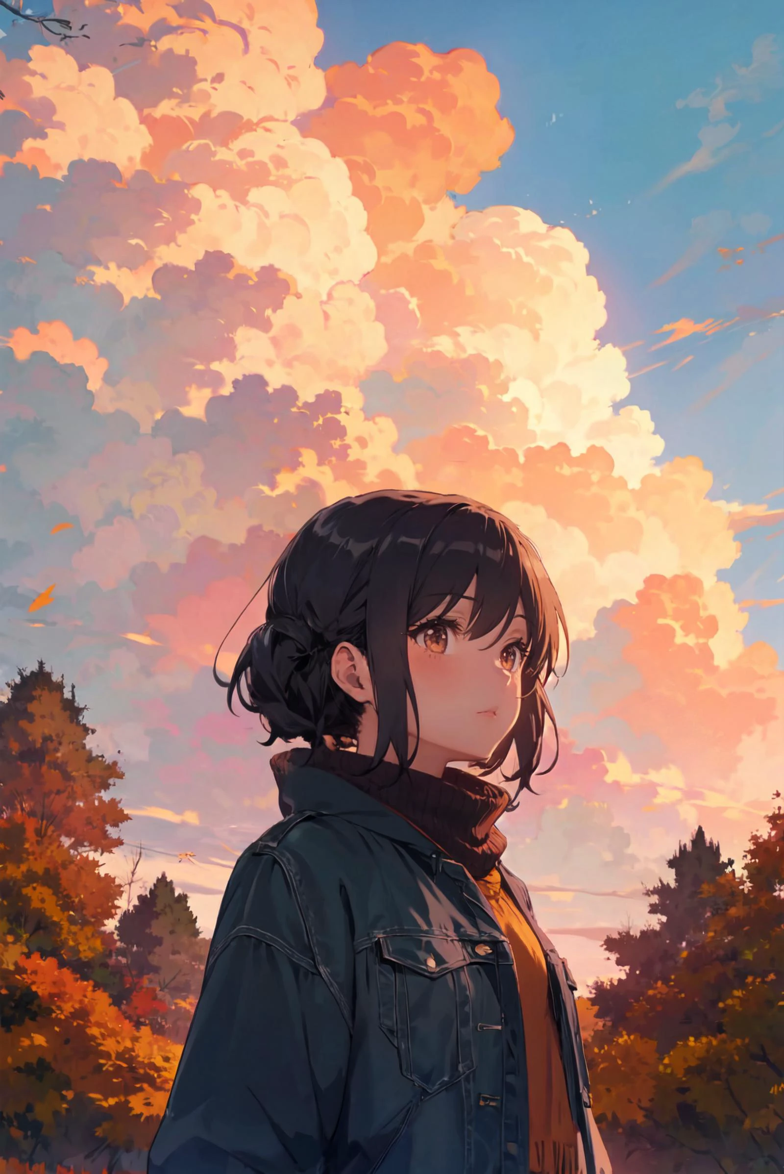1girl, autumn, cloud, sky, <lora:cloudyday_20231121201807:0.8> , <lora:RAID_Shadow_LegendsZargala:0.8> RSL Zargala