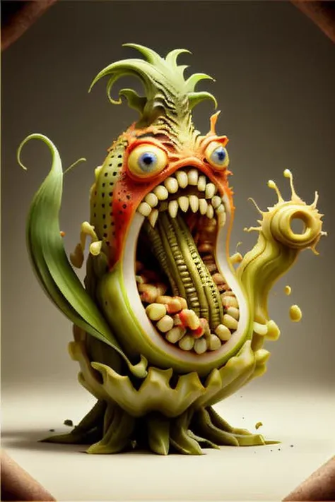 fruitynightmare <lora:fruitynightmare_model:0.8> Okra Vegetable