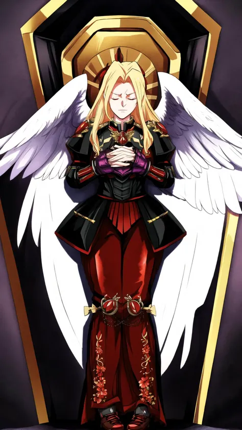 1boy, Sanguinius, The Great Angel, angelic features, feathered wings,  full body, blonde hair, (((closed eyes))), BREAK, <lora:Sanguinius MK3 by CARAXES:0.8>
sleeping, flowers, funeral, (((in_coffin))), <lora:add_detail:1> <lora:coffin:1> BREAK,
(((hands on own chest))),, masterpiece, best quality, hyperrealistic, extremely detailed, highly quality, 4k, sharp focus, professional photograph, sharp focus, award winning, cinematic lighting, octane render, unreal engine, volumetrics dtx, Wallpaper,