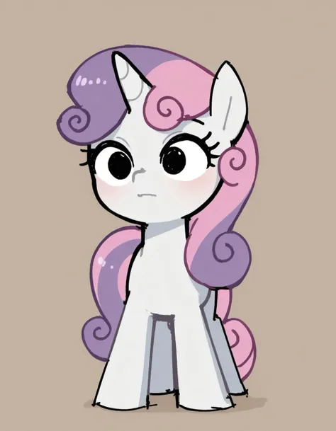 zPDXL, score_9, score_8_up, score_7_up, source_anime, BREAK
<lora:StickySweet-20:1>sketch, flat color, 1girl, solo, black eyes, sweetie belle \(mlp\)