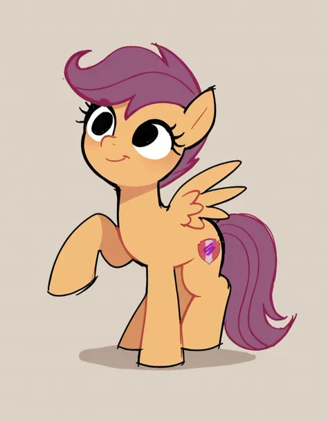 zPDXL, score_9, score_8_up, score_7_up, source_anime, BREAK
<lora:StickySweet-20:1>sketch, flat color, 1girl, solo, black eyes, scootaloo \(mlp\), mlp, pony,