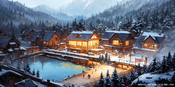 landscape of a Delicate Archipelago from inside of a Thailand, winter pond, Raining, Bloom light, Depth of field 100mm, concept art, colorful, vivid colors, masterpiece, best quality, absurdres, highest quality, amazing details, <lora:add_detail:1>