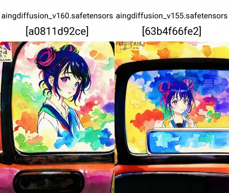 masterpiece, best quality,
vivid colors,
1girl, (solo)
("")
" ",
multicolor eyes,
hair buns
" "
inside taxi, car,
" "
<lora:flowergirl:0.9> shukezouma,(illustration:1.1),(best quality),(masterpiece:1.1), (solo:1.2),highres, (ink splashing),(watercolor),