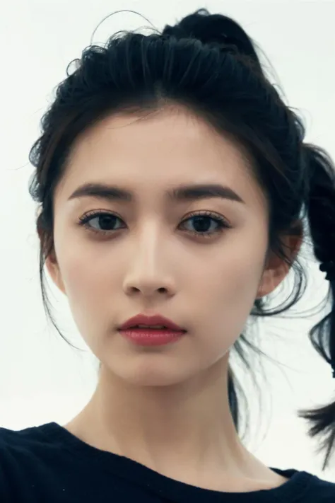 (upper body close-up photo:1.2),<lora:cyqV2:0.4>,(Just one person),(small_breasts:1.1),(One person),(ultra wide angle shooting),best quality,(realistic photograph),mysterious,looking at viewer,Highest pixel,highest quality,large aperture,selfie,<lora:Flashlight éªåç¯è¶çé£_v1.0:0.3>,<lora:è¶çæå¾®ç³é£æ ¼_v1.0:0.8>,dynamic_angle,<lora:é²é¢å¤´é«é©¬å°¾:0.7>,forehead,(pony tail:1.2),