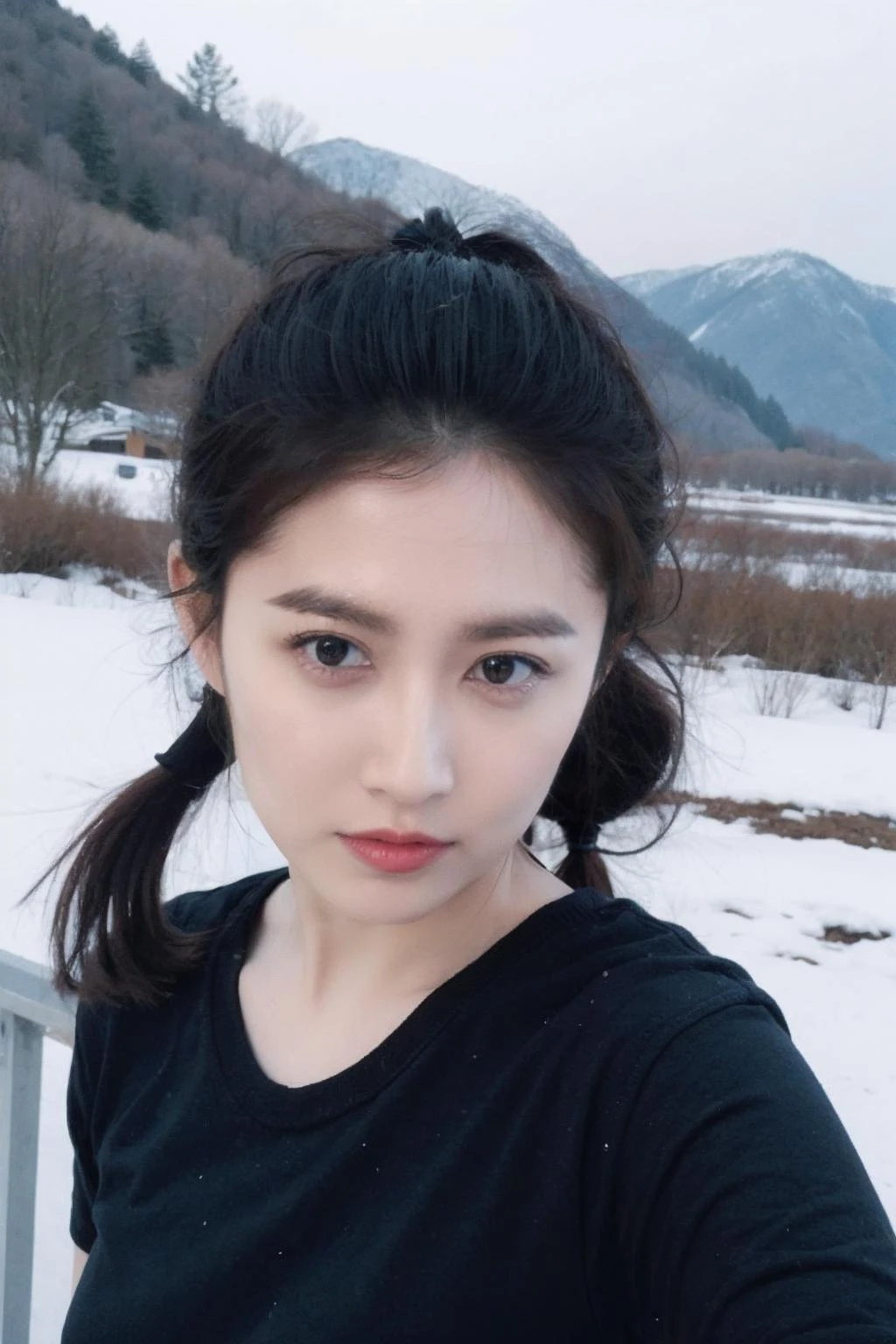 (upper_body:1.1),<lora:cyqV2:0.4>,(Just one person),(One person),(ultra wide angle shooting),best quality,(realistic photograph),mysterious,looking at viewer,Highest pixel,highest quality,large aperture,<lora:Flashlight éªå
ç¯è¶çé£_v1.0:0.3>,<lora:è¶çæå¾®ç³é£æ ¼_v1.0:0.7>,cinematic_angle,<lora:é²é¢å¤´é«é©¬å°¾:0.5>,forehead,pony tail,medium_shot,