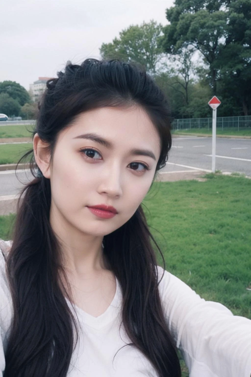 (upper_body:1.1),<lora:cyqV2:0.4>,(Just one person),(One person),(ultra wide angle shooting),best quality,(realistic photograph),mysterious,looking at viewer,Highest pixel,highest quality,large aperture,<lora:Flashlight éªå
ç¯è¶çé£_v1.0:0.3>,<lora:è¶çæå¾®ç³é£æ ¼_v1.0:0.7>,cinematic_angle,<lora:é²é¢å¤´é«é©¬å°¾:0.5>,forehead,pony tail,medium_shot,