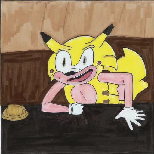 ( <lyco:WheezeMemeTemplate:1.0>), chrischanstyle, (<lora:sonichu:0.7>), yellow hedgehog, sonichu, <lyco:chrischan:0.5>, drawn with markers, pencil artifacts, terrible drawing, stained, streak marks,wheezing, wheezing meme,