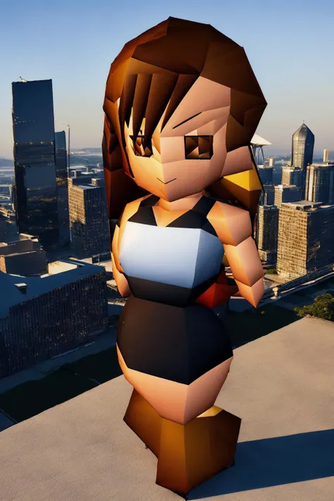 1girl, city, tlfc, tifa, low poly, <lora:tlfc-tifalowpoly-v2:1>
