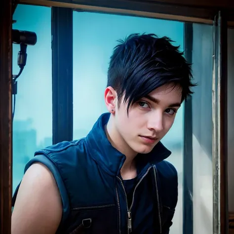 1boy, the quiet guy in college who listens to My Chemical Romance, atmospheric, intricate detail,