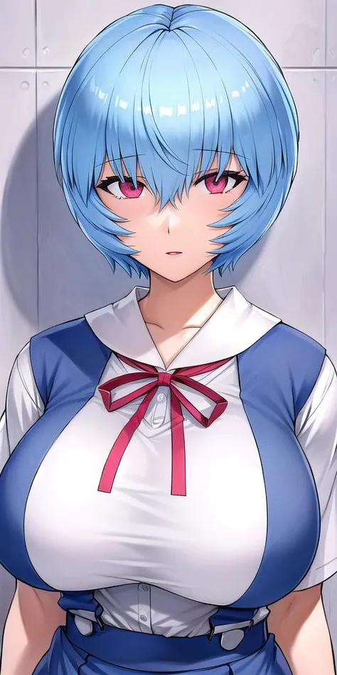 <lora:Ayanami_Rei_MogudanV3:0.7> ayanami_rei_mogudan, huge breasts, standing, solo, mogudan_microskirt_suspender_skirt_school_uniform, masterpiece, best quality, detailed face, detailed eyes, highres,