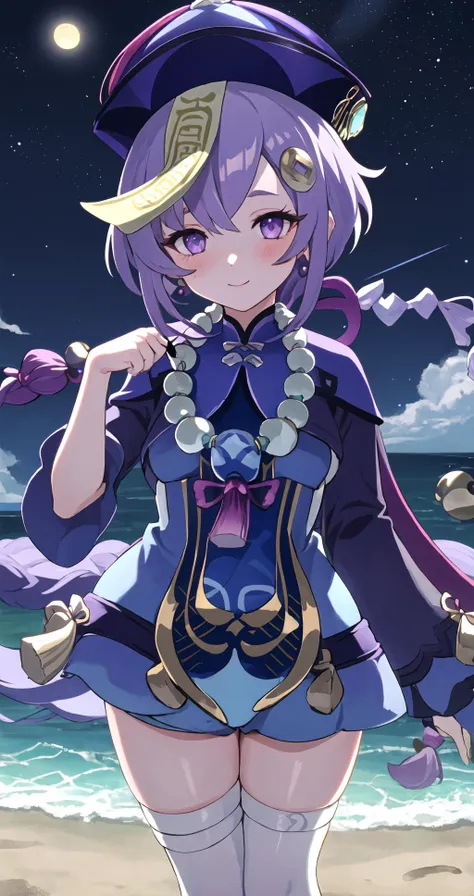 <lora:ning_hai_v1.0:0.7>,ning_hai\(azur lane\),purple_eyes,purple_hair, purple_eyes,ahoge, hairband, side-tie_panties,  single_thighhigh, cowboy shot,china_dress,fighting stance, standing on one leg, open mouth, fur-trimmed_jacket,full body, ocean, outdoors, looking at another,  underwater, from above,, masterpiece, best quality, extremely detailed face, sharp details, high contrast,